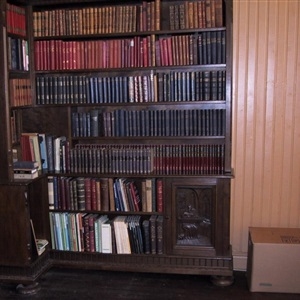 Antik ek hylla book reol